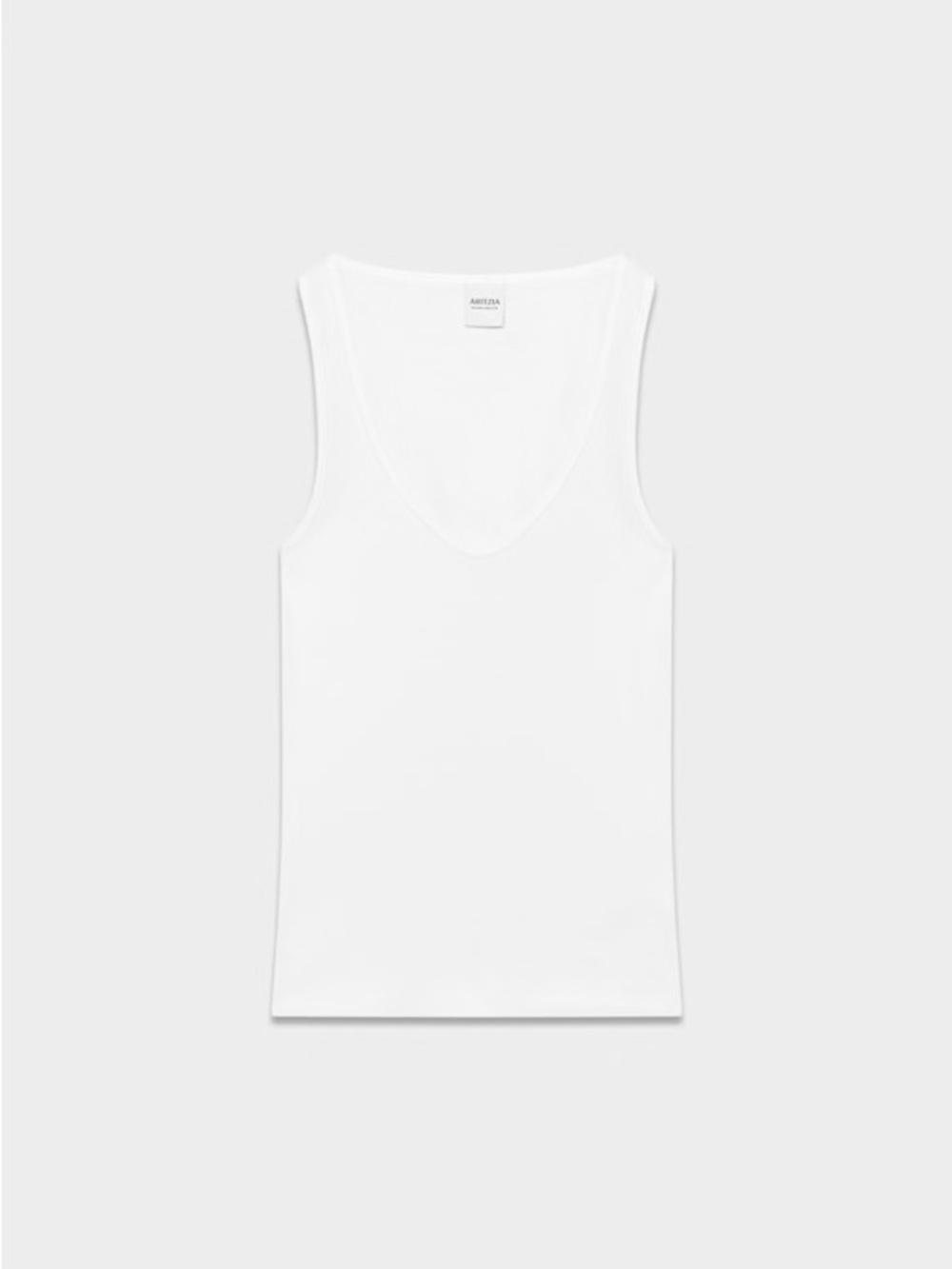 Aritzia HomeStretch™ Rib V-Neck Tank - White, Size M